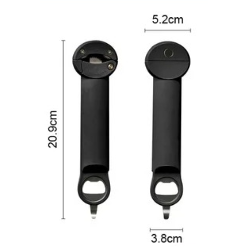 Stainless Steel Adjustable Cap Screwer Multifunctional Retractable Bottle Opener