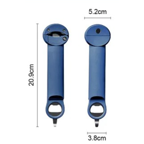 Stainless Steel Adjustable Cap Screwer Multifunctional Retractable Bottle Opener