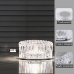 Crystal Table Lamp Rose Night Light