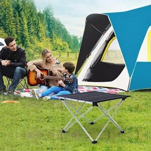 Portable Camping Table Folding Side Table Aluminum Top for Camping Hiking Picnic