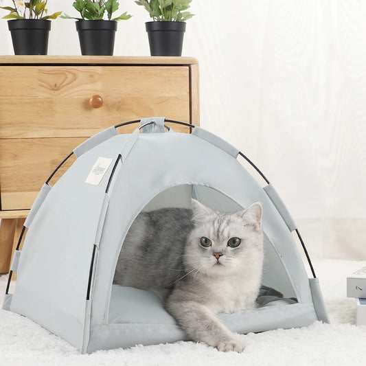 Cat Tent Bed - Warm Winter House with Cushions - Kitten Supplies & Accessories