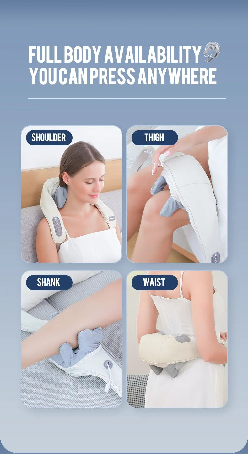 Mini Rechargeable Neck and Shoulder Massager with Heat for Muscle Pain Relief