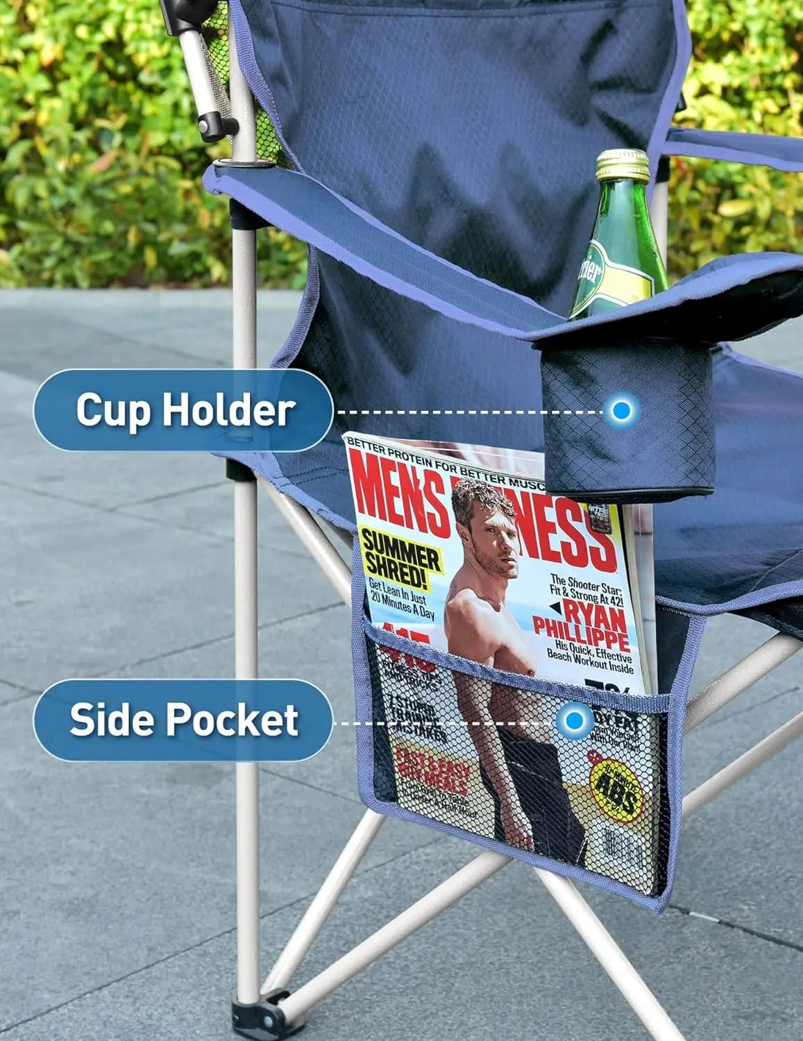 Retractable Sun Canopy Camping Chair