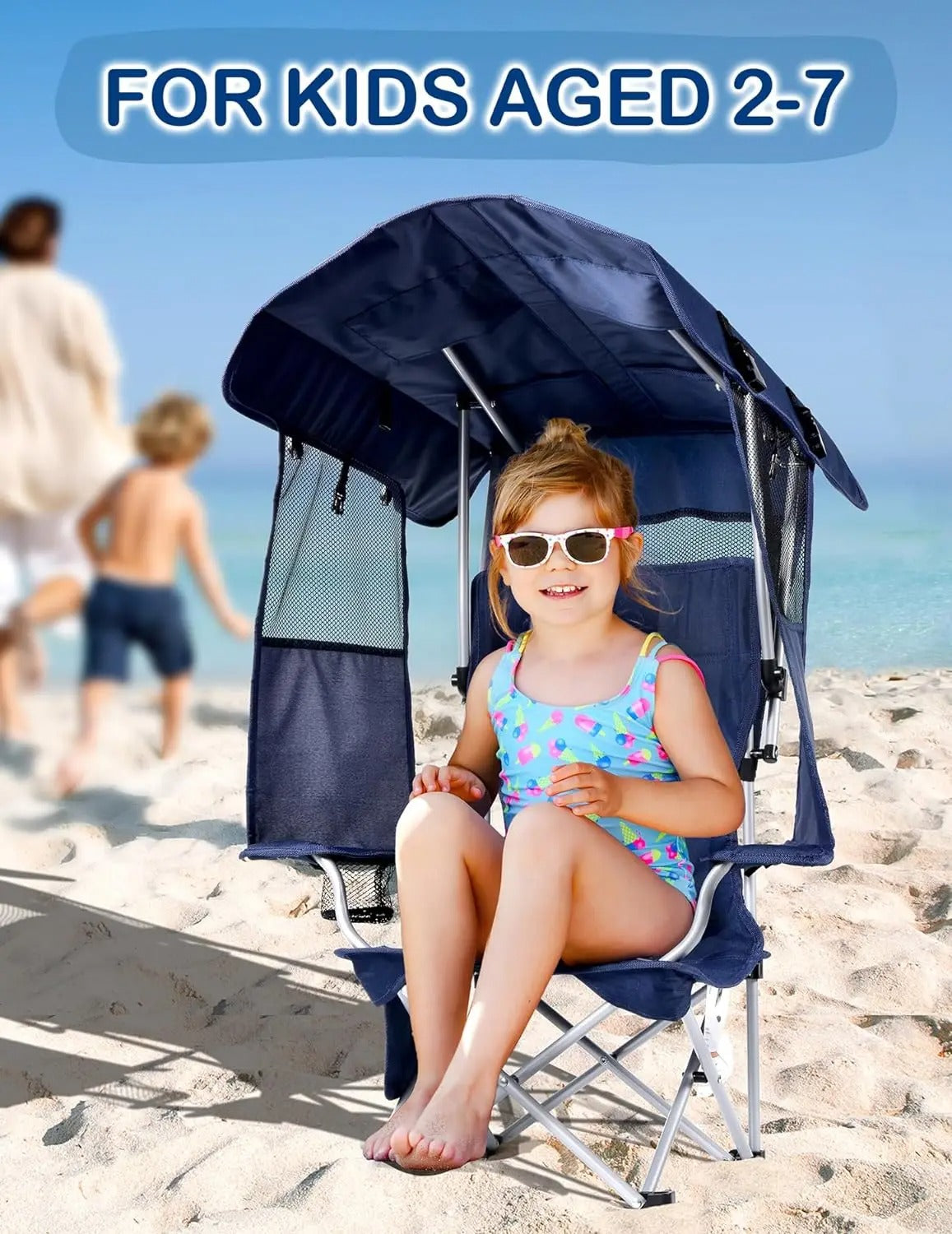 Retractable Sun Canopy Camping Chair