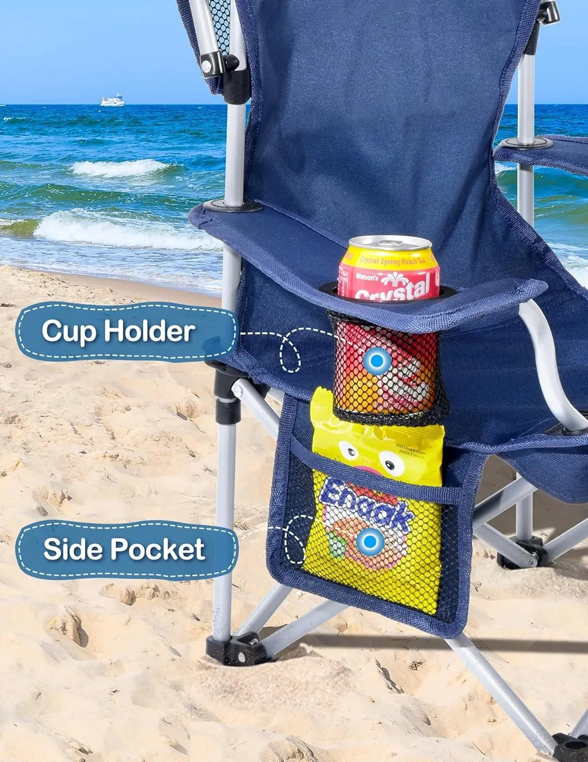 Retractable Sun Canopy Camping Chair