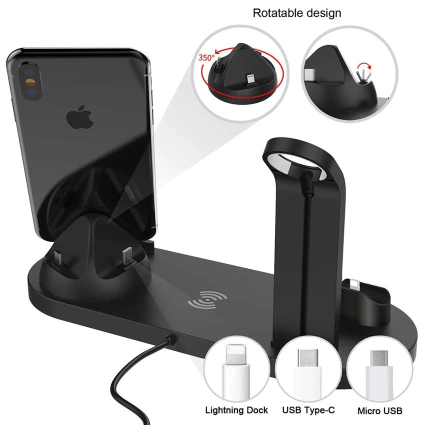 30W 7-in-1 Wireless Charger for iPhone 14/13/12 Pro Max, Airpods Pro, iWatch 8/7