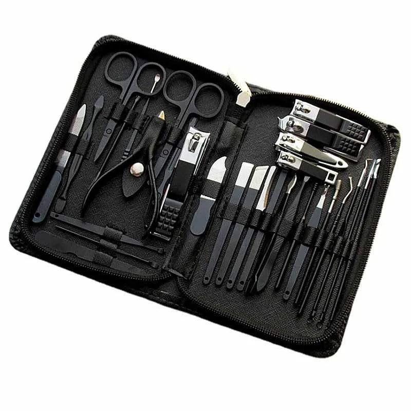 30-Piece Stainless Steel Manicure & Pedicure Set Nail Clippers Tool