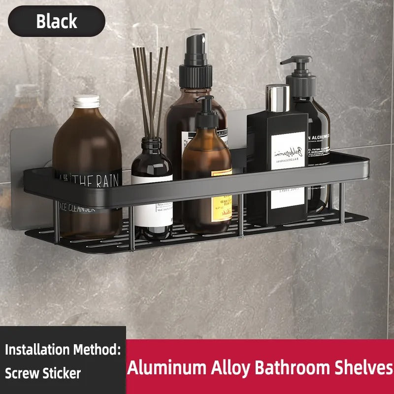 Bathroom Shelf Kitchen Storage Organizer Aluminum Alloy Bathroom Accessories