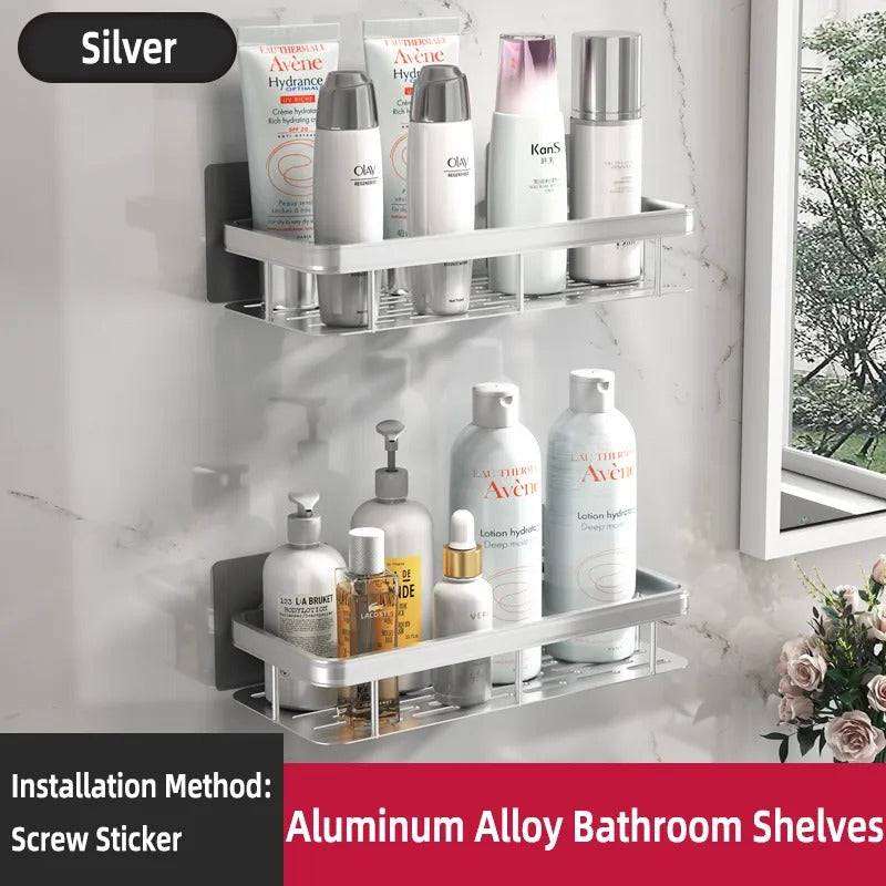 Bathroom Shelf Kitchen Storage Organizer Aluminum Alloy Bathroom Accessories