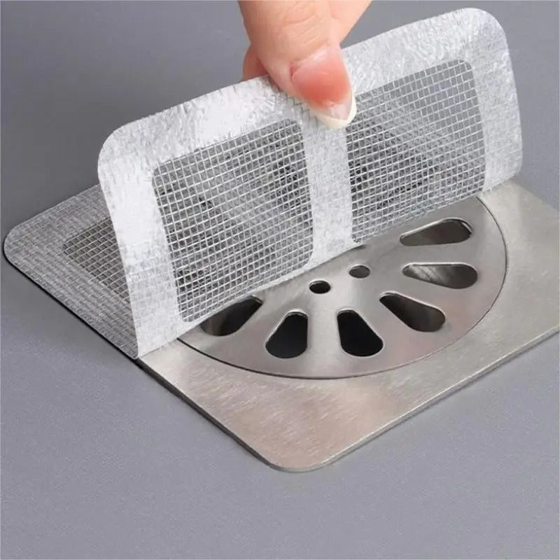 Disposable Shower Drain Hair Catcher for Home Drain Protectors Waterproof Mesh Sticker