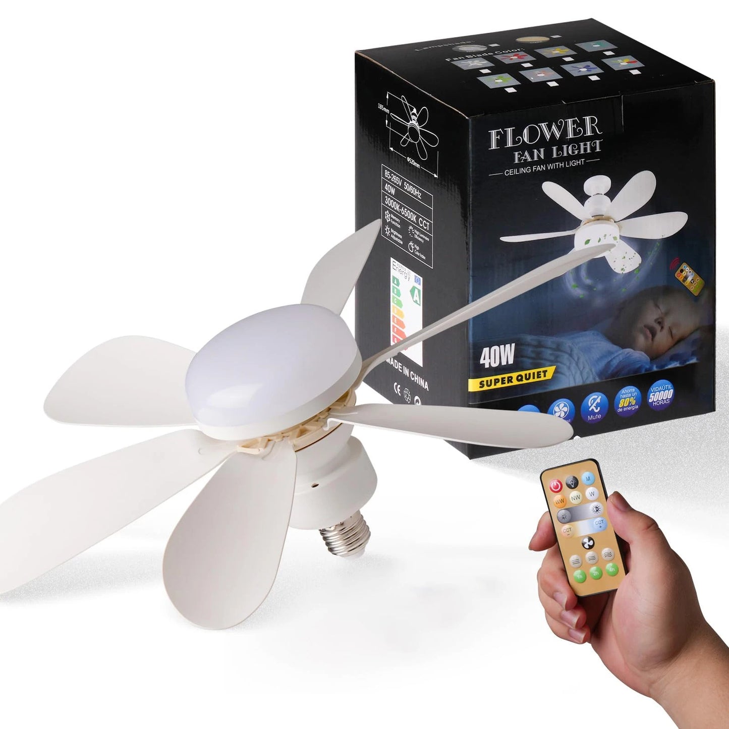 LED Ceiling Fan Light - Flower Fan Light