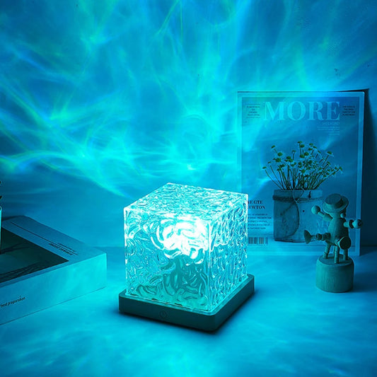 Rotating Water Ripple Night Light