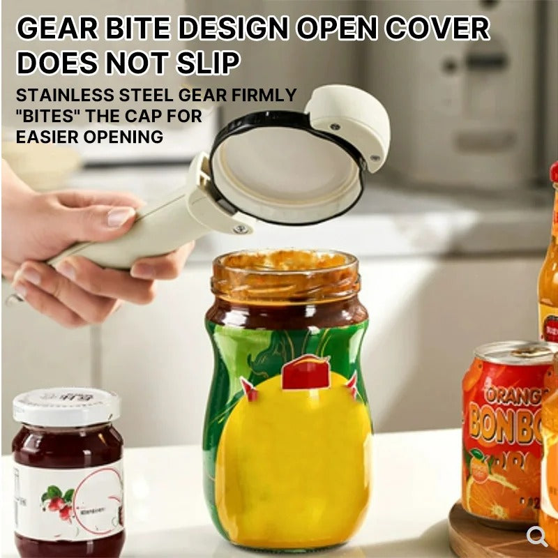 Stainless Steel Adjustable Cap Screwer Multifunctional Retractable Bottle Opener