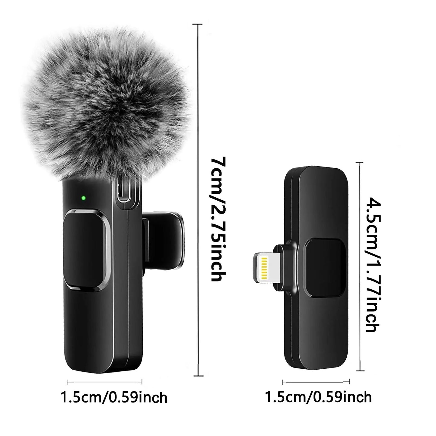 Wireless Microphone Audio Video Recording Microphone Live Stream Podcast