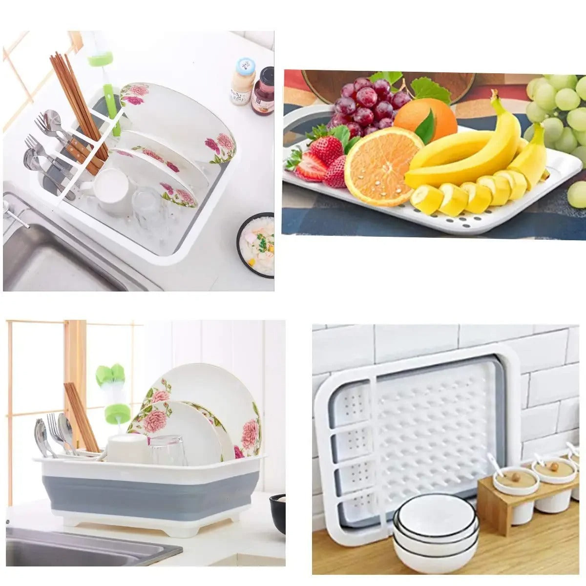 Foldable Kitchen Basket for Washing and Draining Vegetables