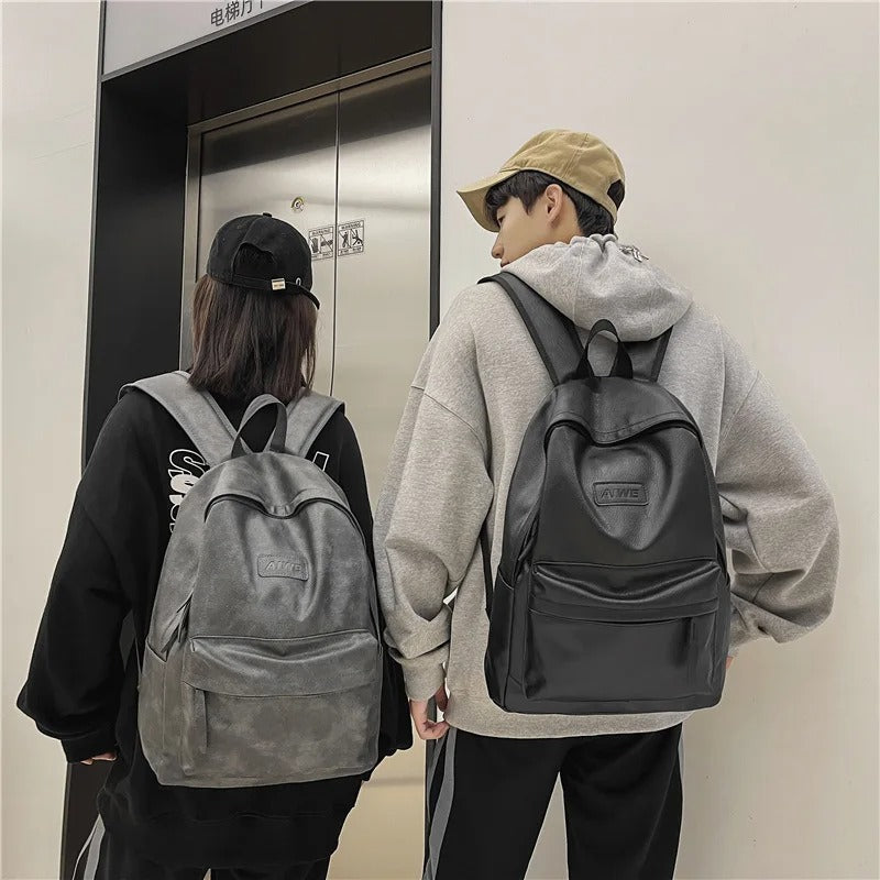 Backpack PU Leather Back Pack Laptop Backpack for Daily Outdoor Sports Travel