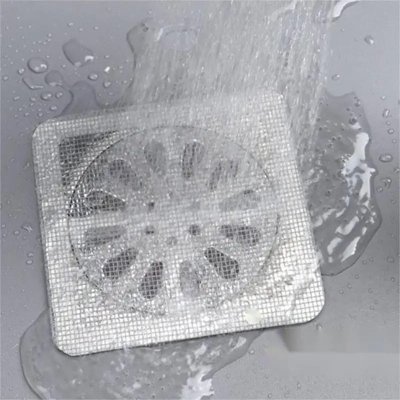 Disposable Shower Drain Hair Catcher for Home Drain Protectors Waterproof Mesh Sticker