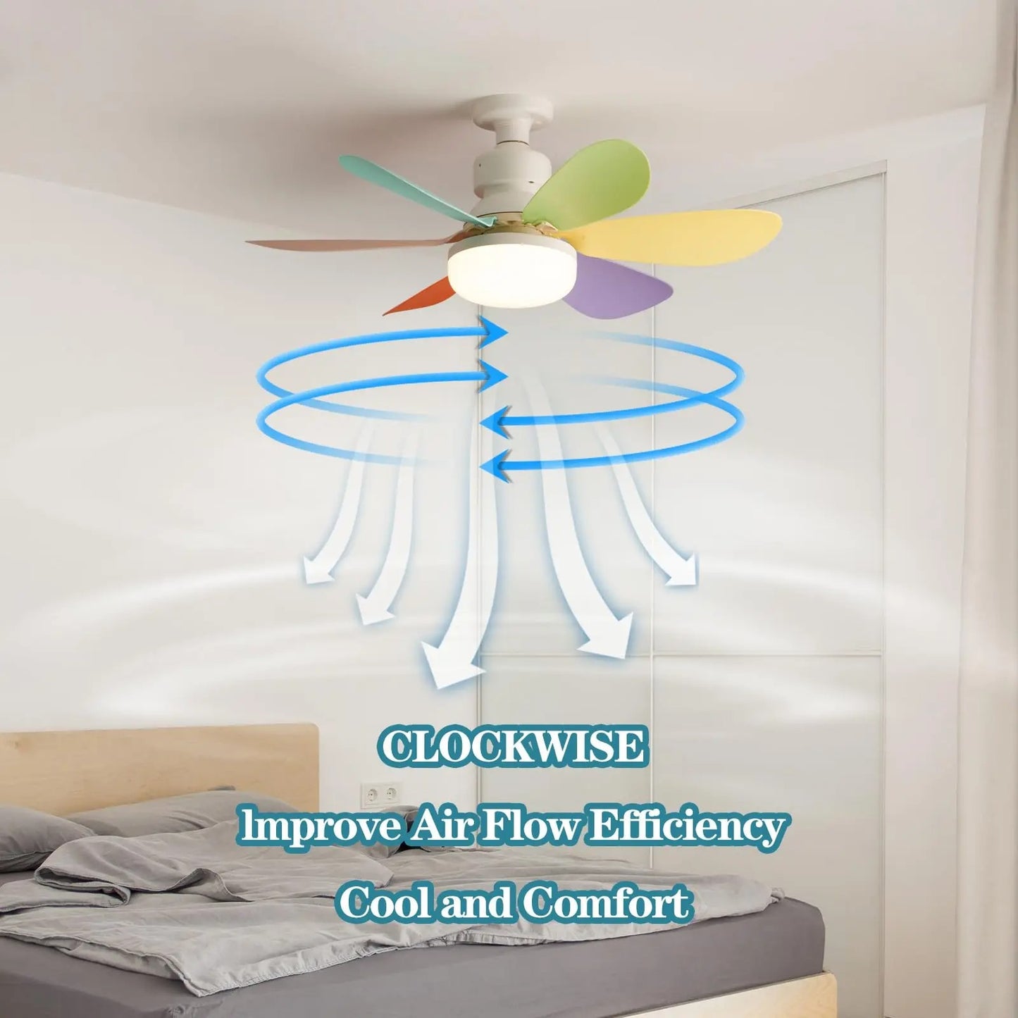 LED Ceiling Fan Light - Flower Fan Light