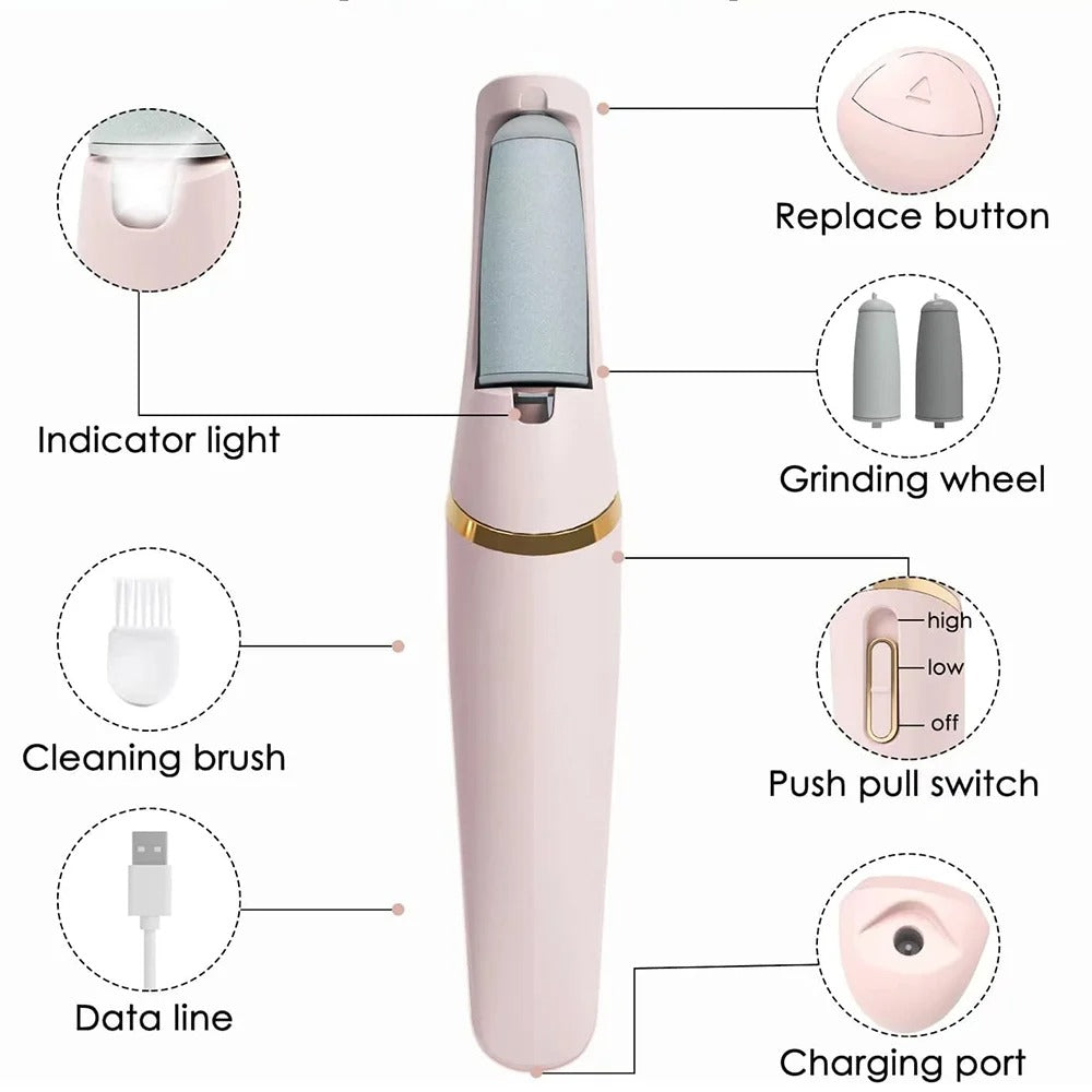 Electric Foot Grinder Callus Remover for Heels, Remove Hard Dead Skin and Calluses