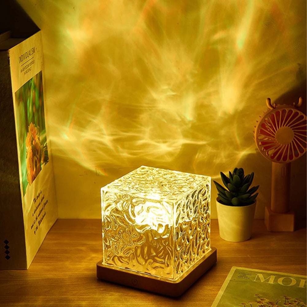 Rotating Water Ripple Night Light