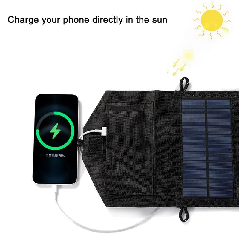 500W Folding Solar Panels Portable Polysilicon Solar Panel Charger USB 5V DC