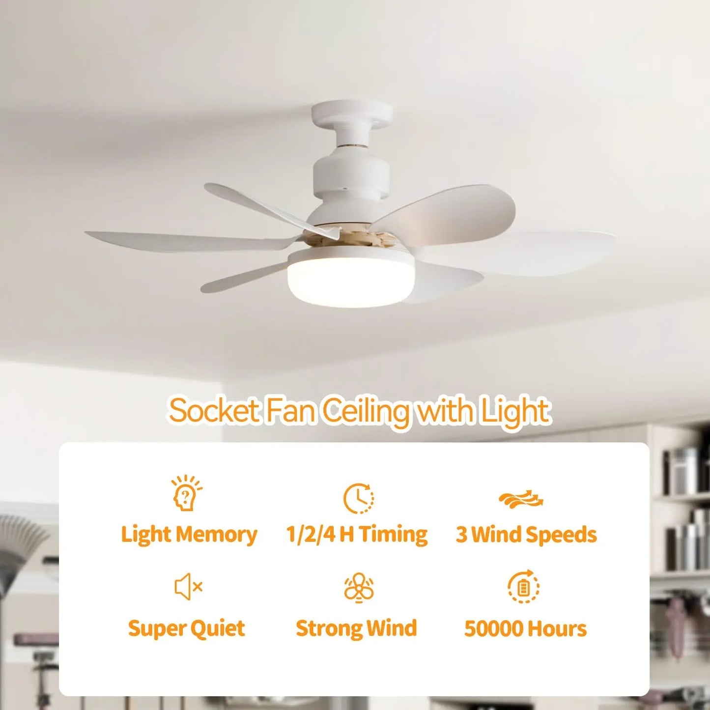 LED Ceiling Fan Light - Flower Fan Light