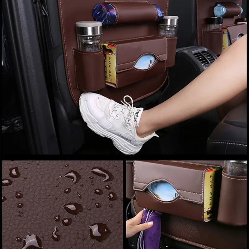 Car seat back organizer