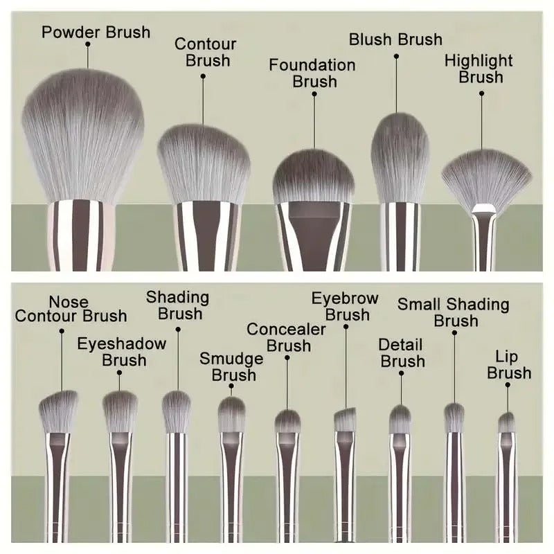 Makeup Brush Set 14Pcs Soft Fluffy Cosmetic Powder Eye Shadow Foundation