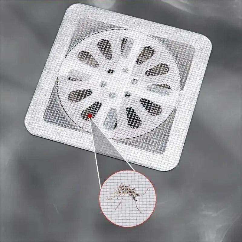 Disposable Shower Drain Hair Catcher for Home Drain Protectors Waterproof Mesh Sticker