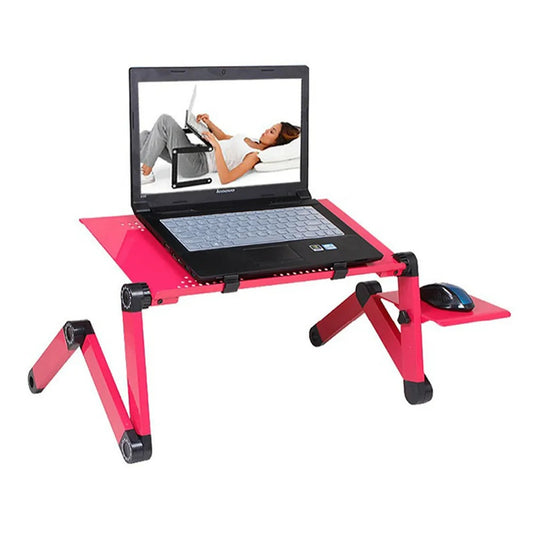 Adjustable Aluminum Laptop Desk/Stand/Table Vented With Mouse Pad