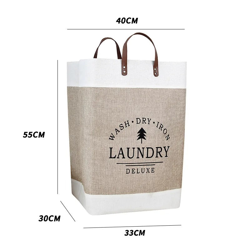 Portable Dirty Clothes Basket 55x30x40CM Large Laundry Basket With Handles