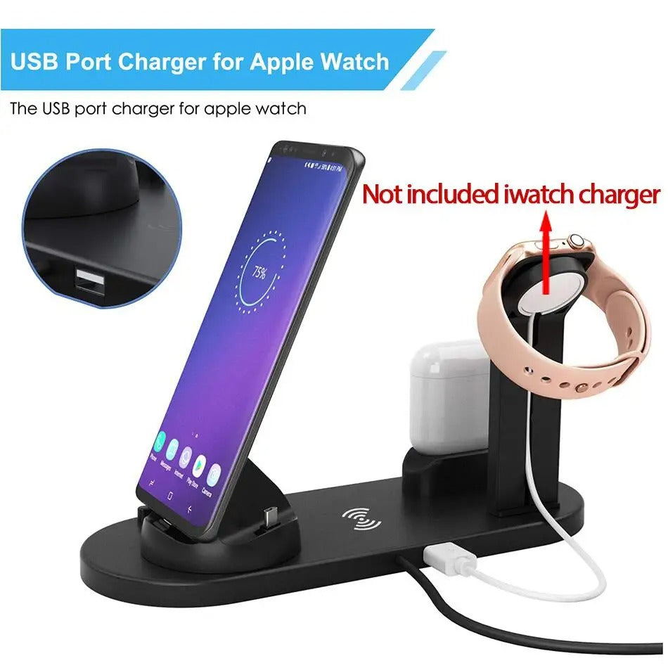 30W 7-in-1 Wireless Charger for iPhone 14/13/12 Pro Max, Airpods Pro, iWatch 8/7