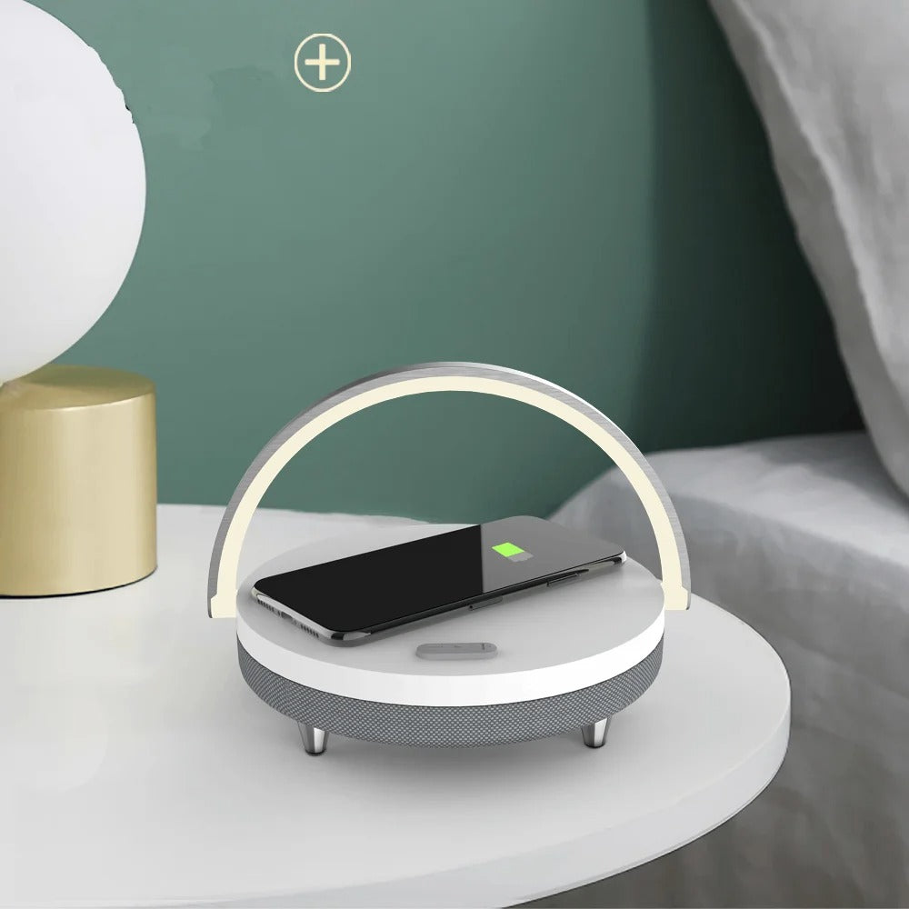 Bluetooth Speaker Wireless Charger with LED Light