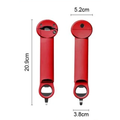 Stainless Steel Adjustable Cap Screwer Multifunctional Retractable Bottle Opener