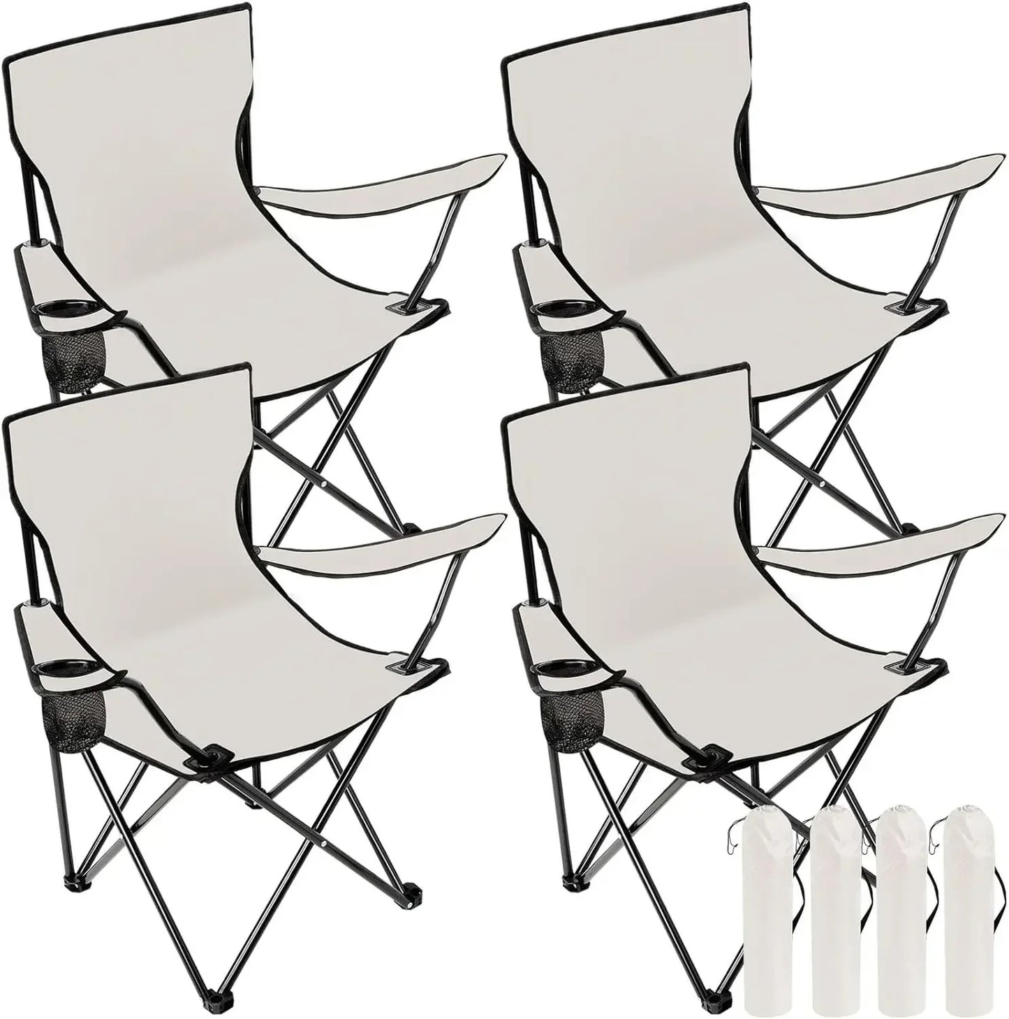 Folding Camping Chair Portable Beach Chair Outdoor Folding Chair With Mesh Cup Holder Foldable