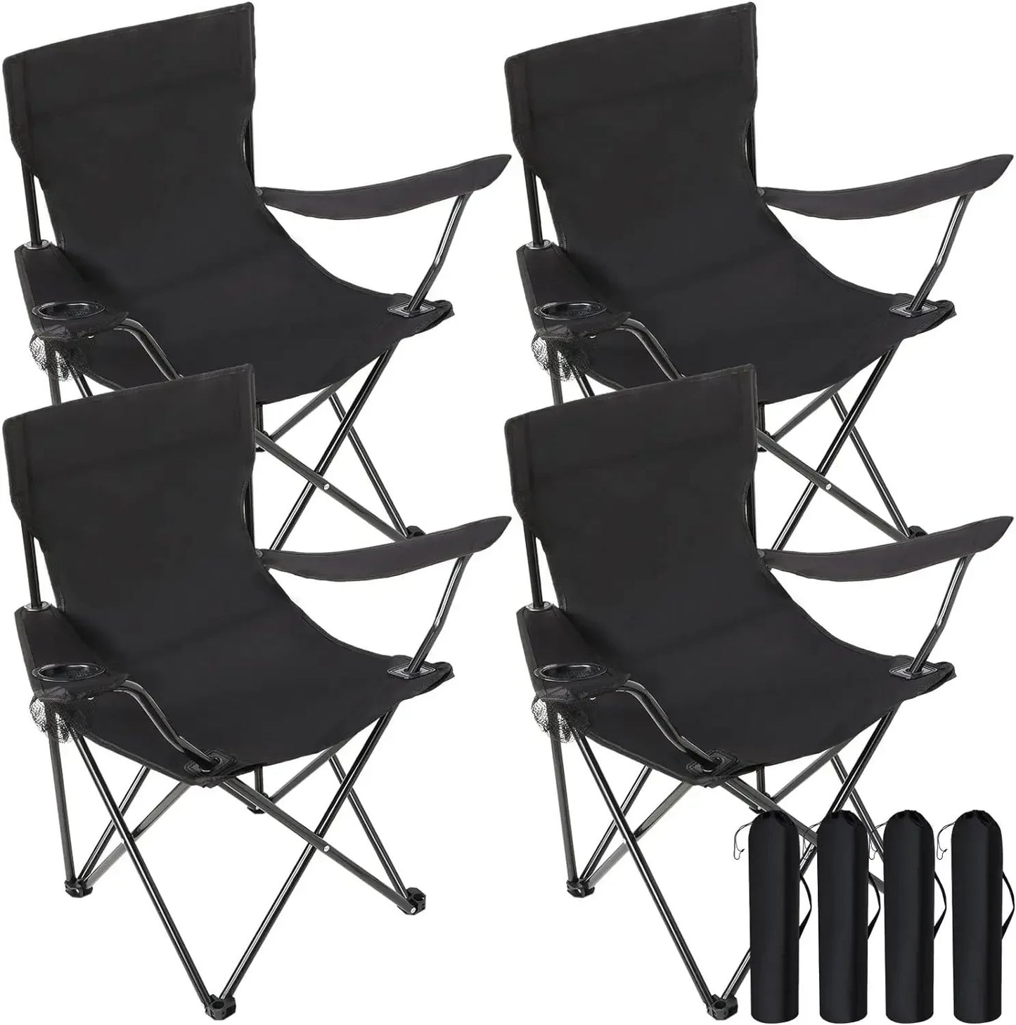 Folding Camping Chair Portable Beach Chair Outdoor Folding Chair With Mesh Cup Holder Foldable