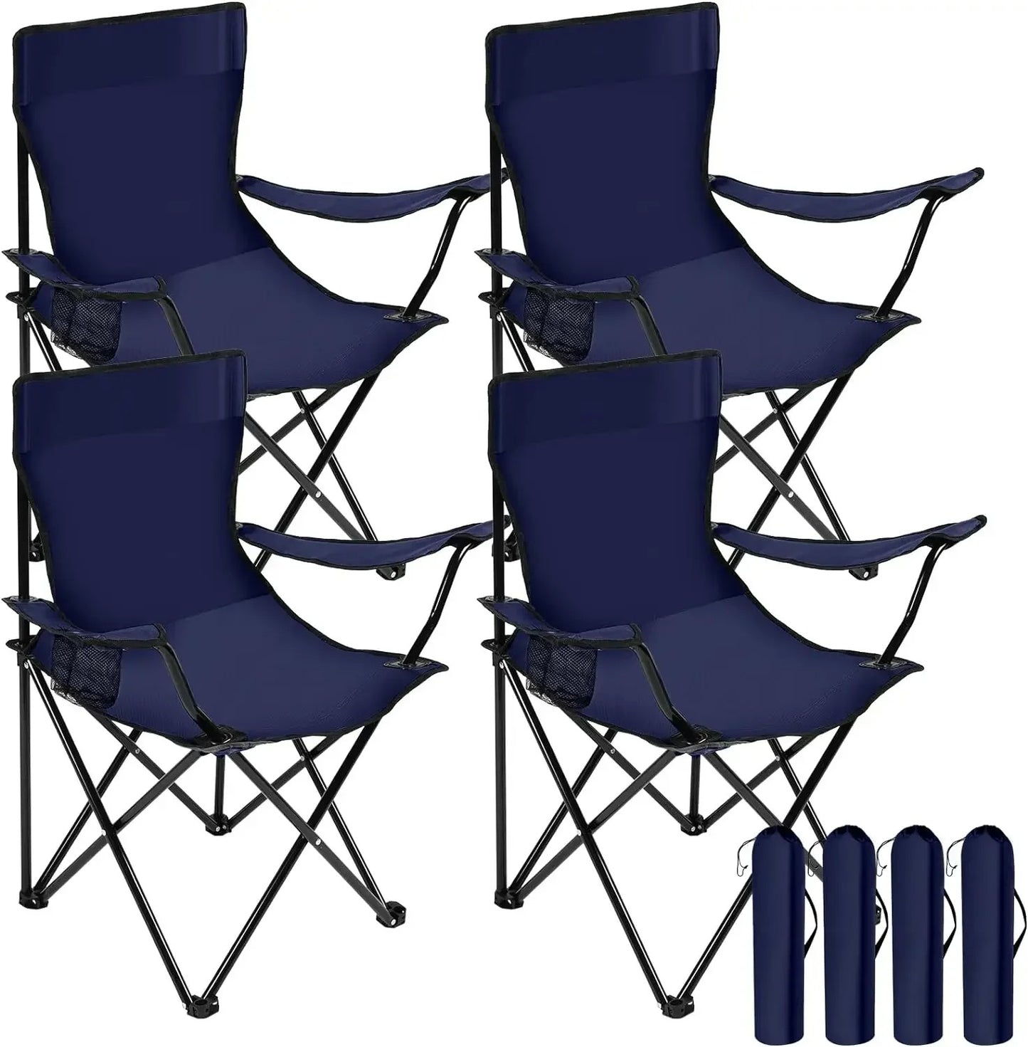 Folding Camping Chair Portable Beach Chair Outdoor Folding Chair With Mesh Cup Holder Foldable