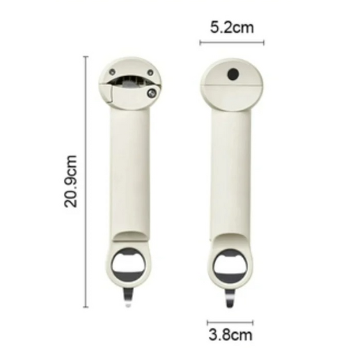 Stainless Steel Adjustable Cap Screwer Multifunctional Retractable Bottle Opener